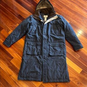 L.L. Bean Navy Blue Men's Hooded Parka Coat